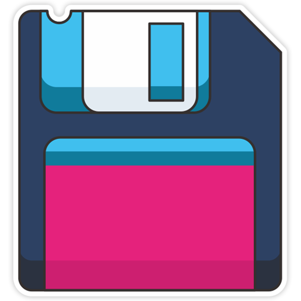 Aufkleber: Alte Diskette 0