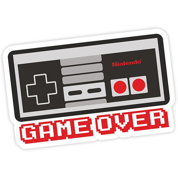 Aufkleber: Game Over Nintendo Controller