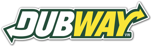 Aufkleber: DUBWAY Volkswagen mit Pfeil