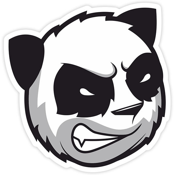 Aufkleber: Wütender Pandabär
