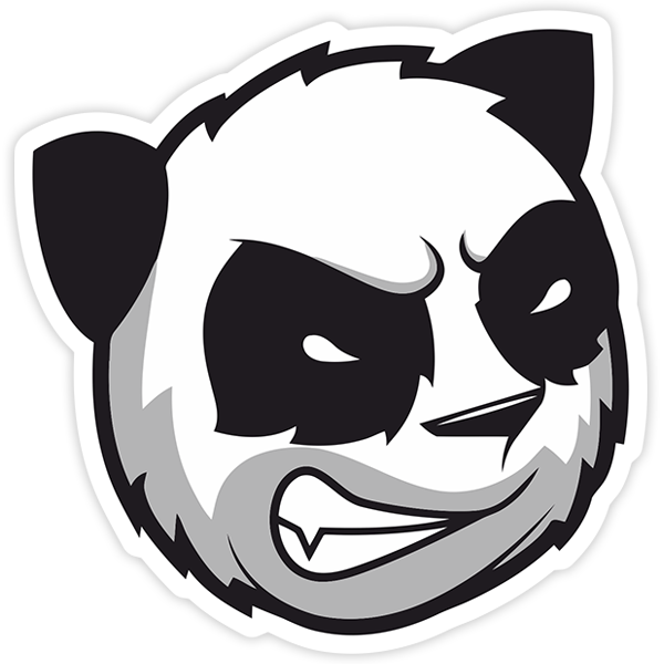 Aufkleber: Wütender Pandabär 0