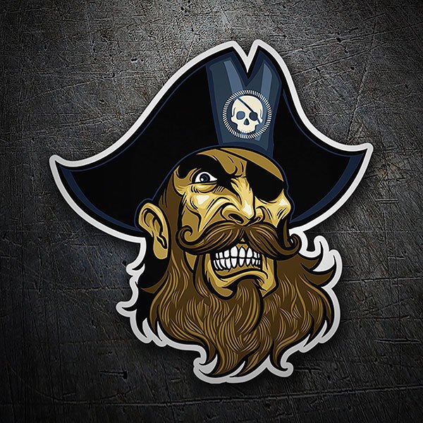 Aufkleber: Kapitän Pirat