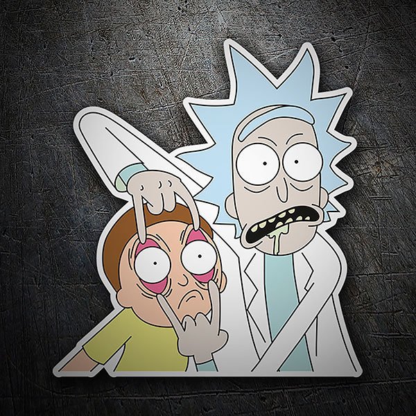 Aufkleber: Rick und Morty