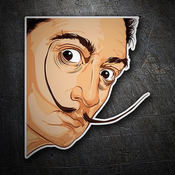 Aufkleber: Porträt von Salvador Dalí 1