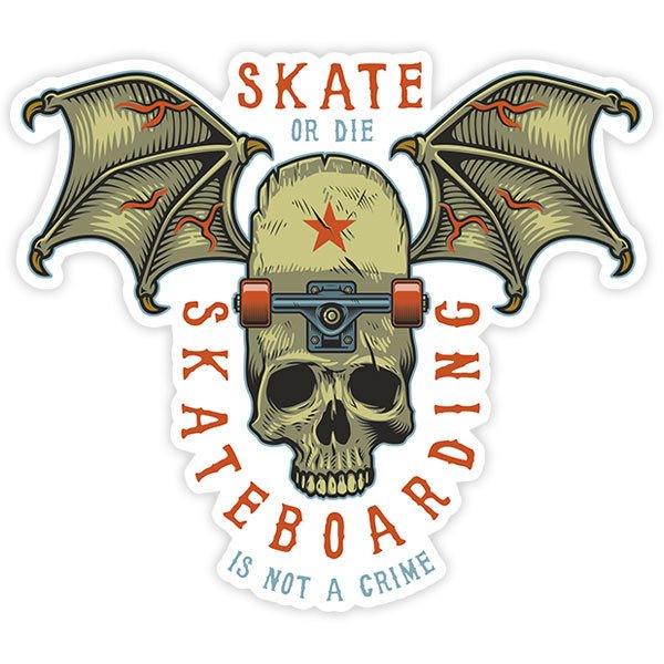 Aufkleber: Skate is not a crime