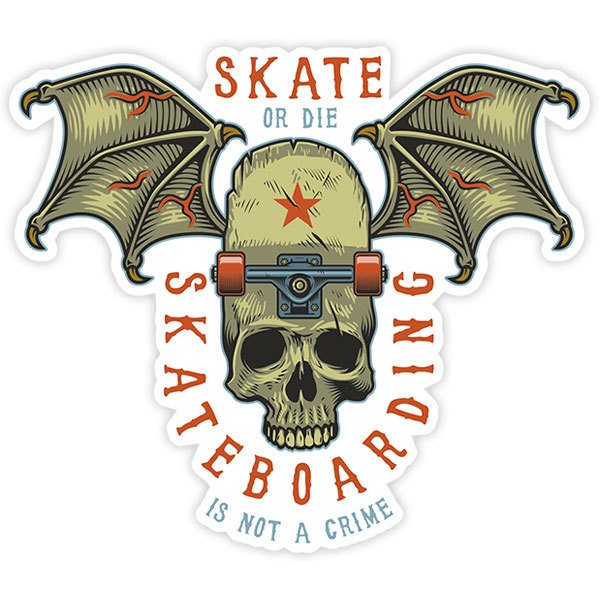 Aufkleber: Skate is not a crime