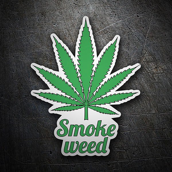 Aufkleber: Cannabisblatt Smoke Weed Aufkleber