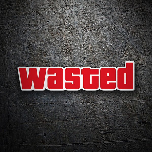 Aufkleber: Wasted