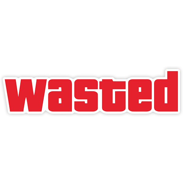 Aufkleber: Wasted