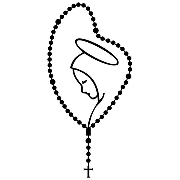 Aufkleber: Rosenkranz der Jungfrau Maria