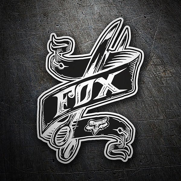 Aufkleber: Fox Racing Tattoo mit Schere 1