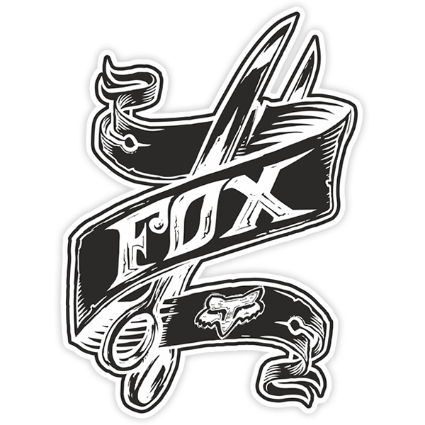 Aufkleber: Fox Racing Tattoo mit Schere 0