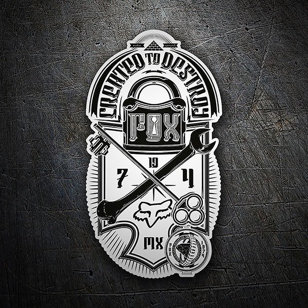 Aufkleber: Fox Racing Created to Destroy