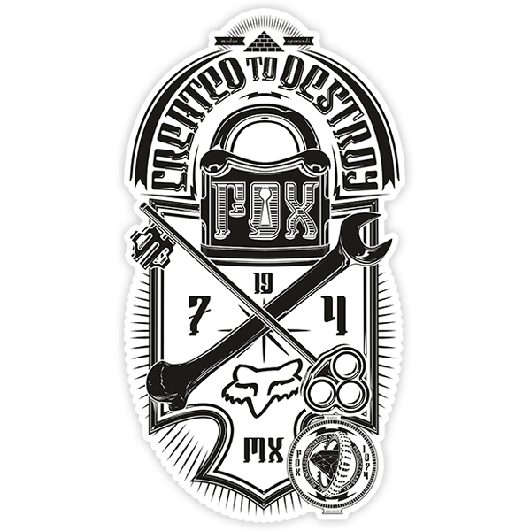 Aufkleber: Fox Racing Created to Destroy