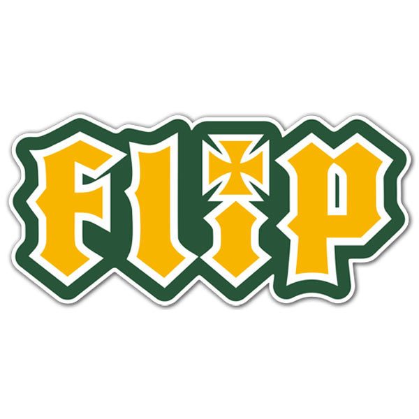 Aufkleber: Flip gelb