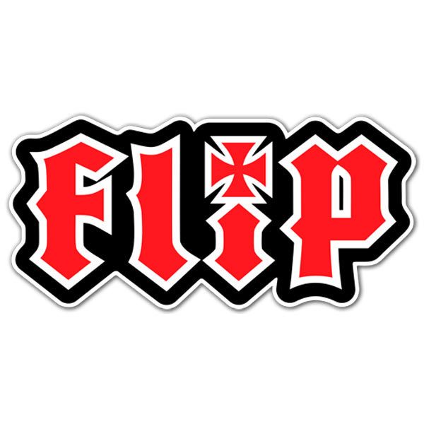 Aufkleber: Flip rot