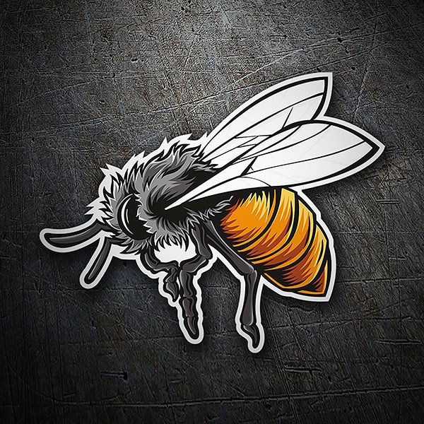 Aufkleber: Bienensticker wäscht seine Beine