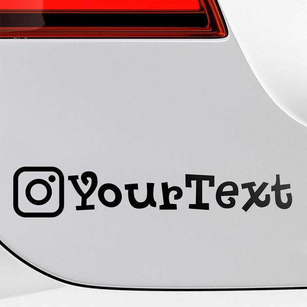 Aufkleber: Personalisiertes Auto Instagram 0