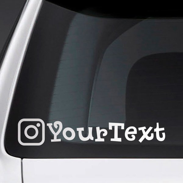 Aufkleber: Personalisiertes Auto Instagram