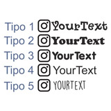 Aufkleber: Personalisiertes Auto Instagram 4