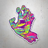 Aufkleber: Santa Cruz Bunte Hand 3