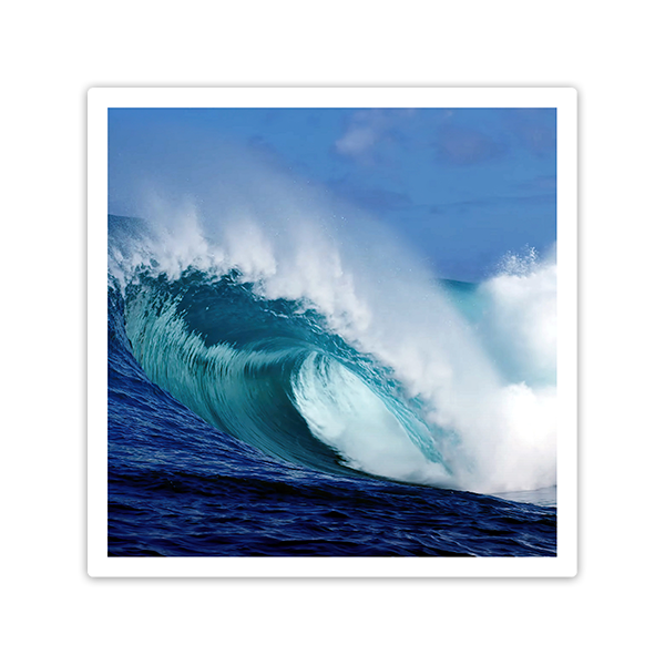 Aufkleber: Surfen in den Wellen