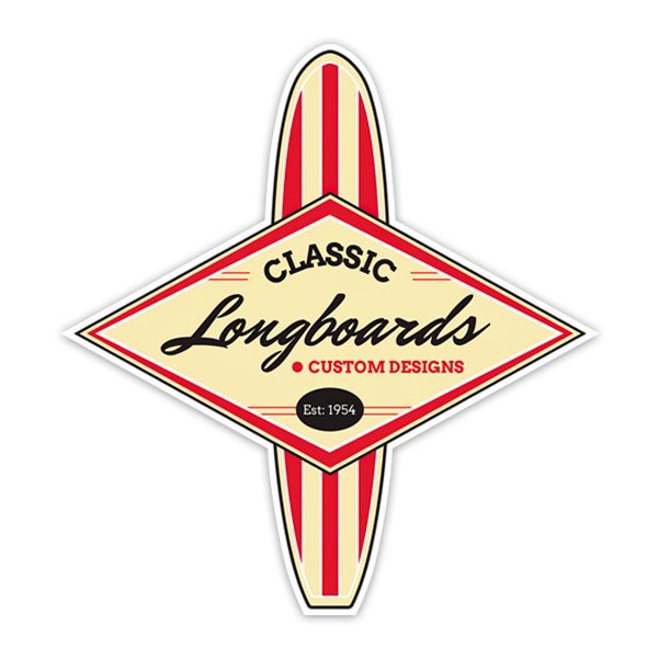 Aufkleber: Surf Classic Longboards