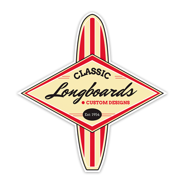 Aufkleber: Surf Classic Longboards