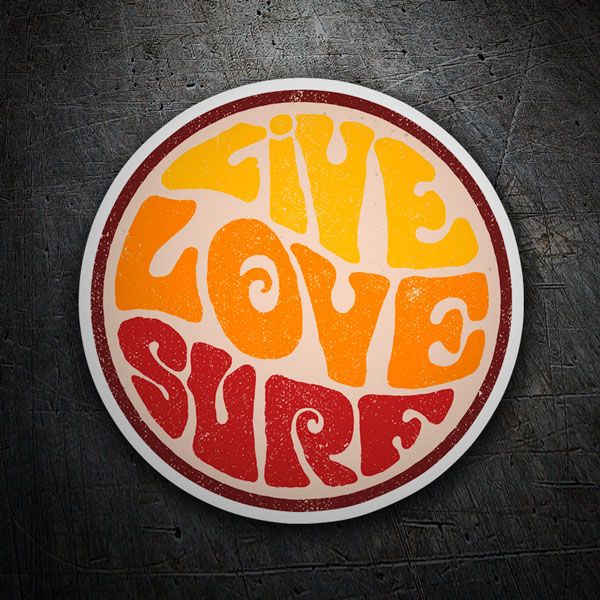 Aufkleber: Live Love Surf