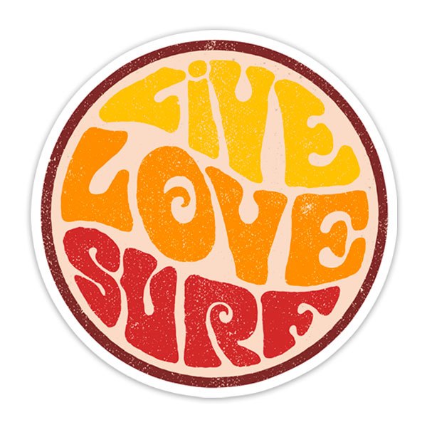 Aufkleber: Live Love Surf