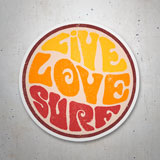 Aufkleber: Live Love Surf 3