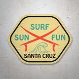 Aufkleber: Santa Cruz Sun, Surf, Fun 3