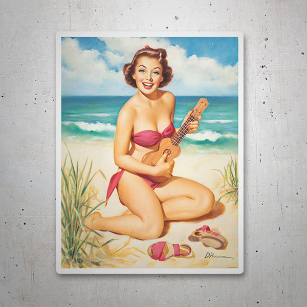 Aufkleber: Hawaii am Strand