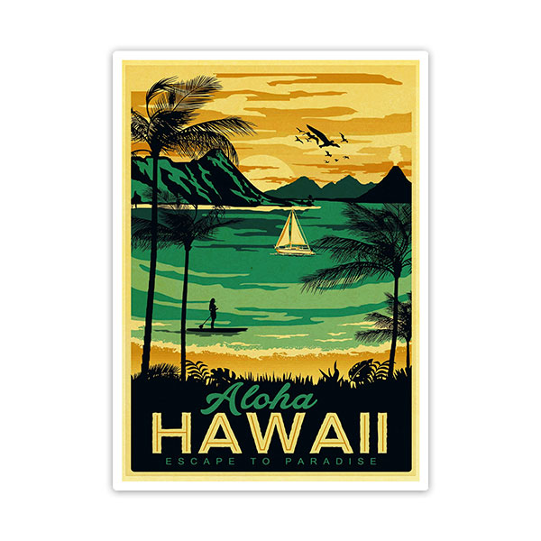 Aufkleber: Aloha Hawaii