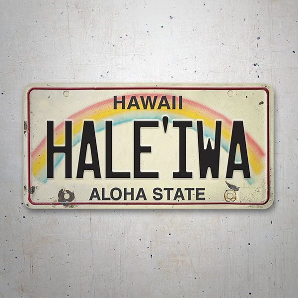 Aufkleber: Haleiwa Aloha State