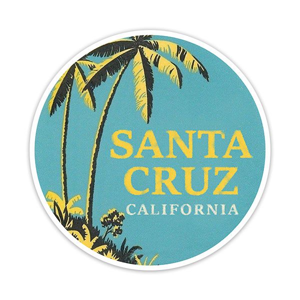 Aufkleber: Santa Cruz Kalifornien Palmen