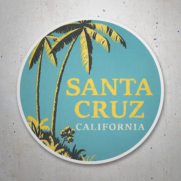 Aufkleber: Santa Cruz Kalifornien Palmen