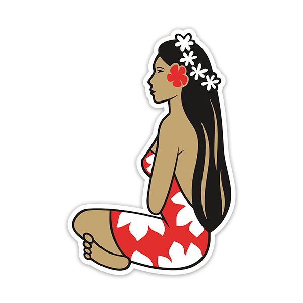 Aufkleber: Mädchen Hinano Tahiti Hawai