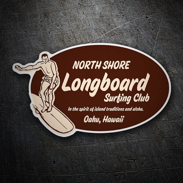 Aufkleber: North Shore Longboard Hawaii