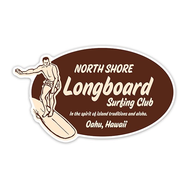 Aufkleber: North Shore Longboard Hawaii