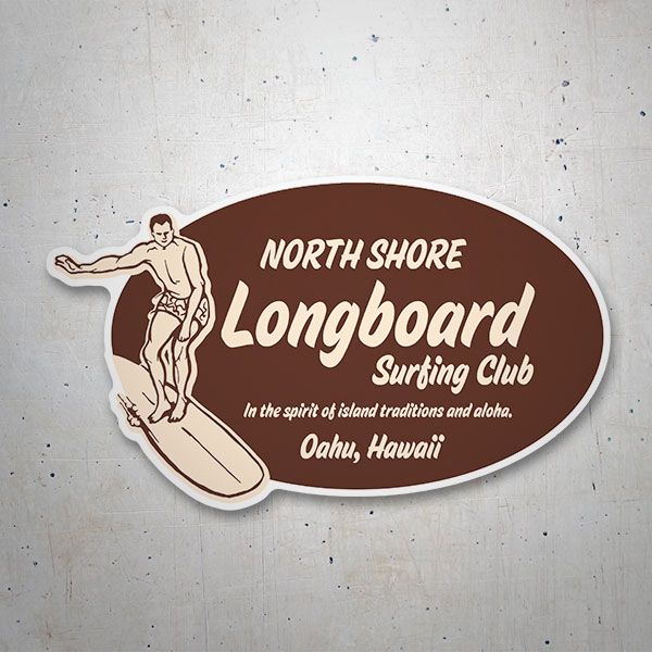 Aufkleber: North Shore Longboard Hawaii