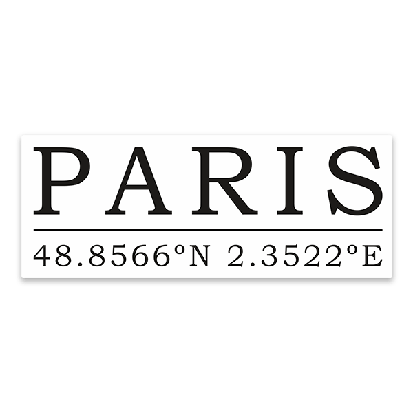 Aufkleber: Pariser Koordinaten