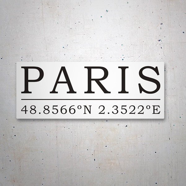 Aufkleber: Pariser Koordinaten