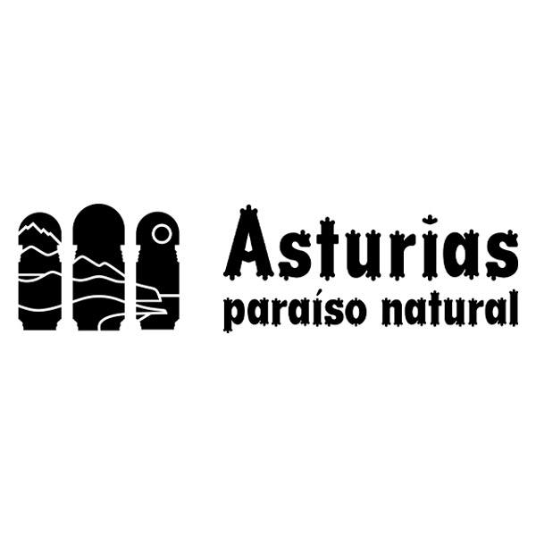 Aufkleber: Asturien, Naturparadies, Slogan
