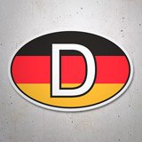 Aufkleber: Ovale Flagge Deutschland D 3