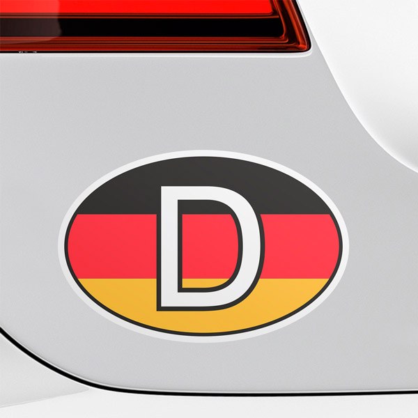 Aufkleber: Ovale Flagge Deutschland D