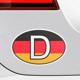Aufkleber: Ovale Flagge Deutschland D 4