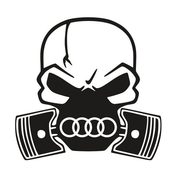 Aufkleber: Schädel Audi