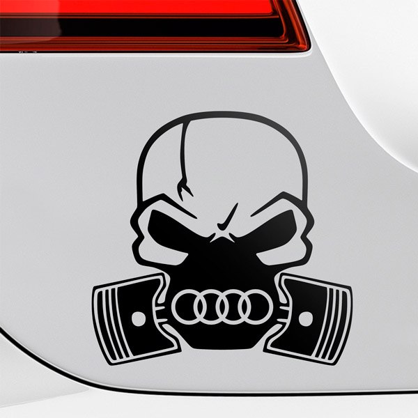 Aufkleber: Schädel Audi