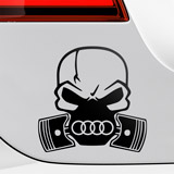 Aufkleber: Schädel Audi 2